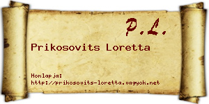 Prikosovits Loretta névjegykártya